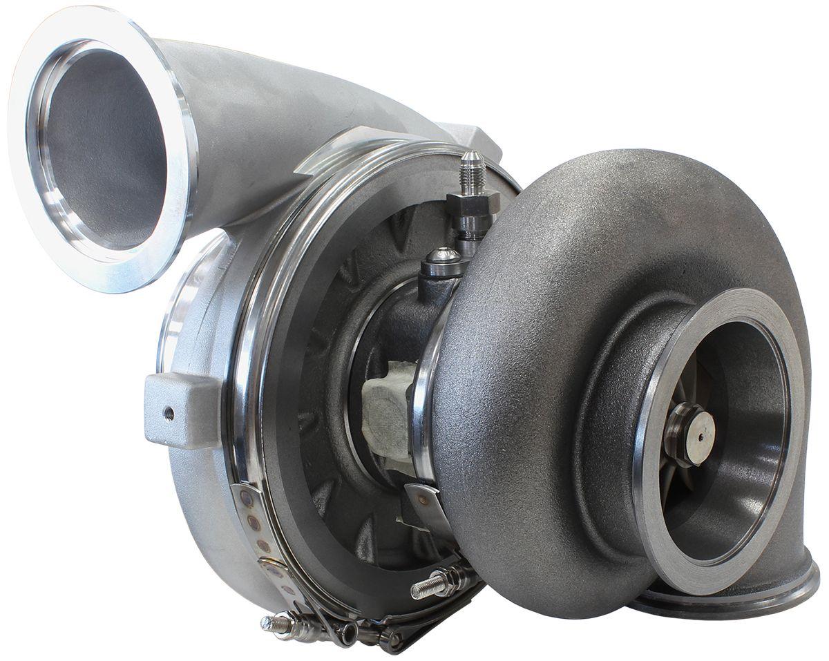 Aeroflow Performance External Wastegate, V-Band Inlet & Exhaust Flanges Aeroflow BOOSTED 7075 V-Band 1.16 Turbocharger 950HP, Natural Cast Finish AF8005-4014 SR