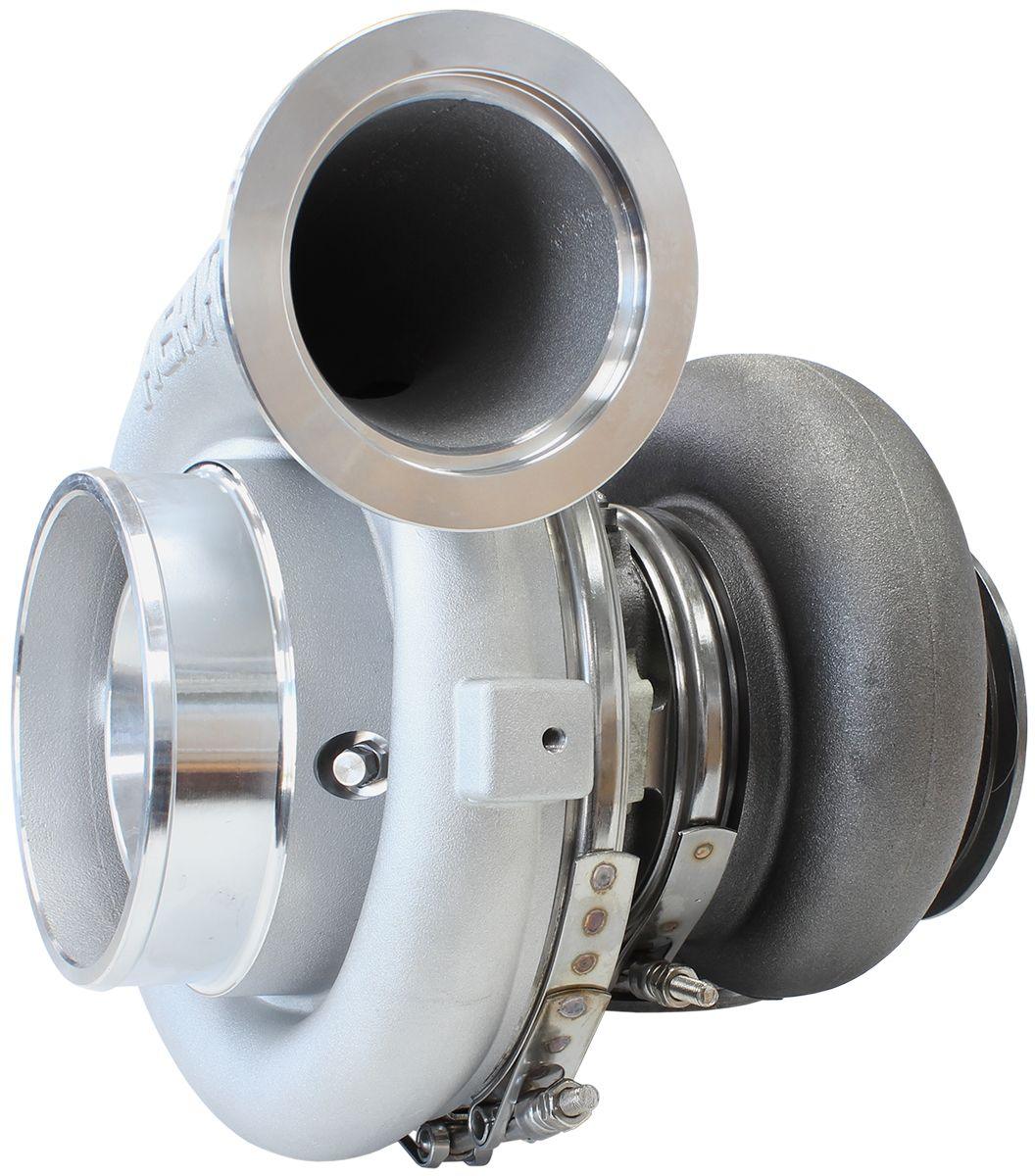 Aeroflow Performance External Wastegate, V-Band Inlet & Exhaust Flanges Aeroflow BOOSTED 7075 V-Band 1.16 Turbocharger 950HP, Natural Cast Finish AF8005-4014 SR
