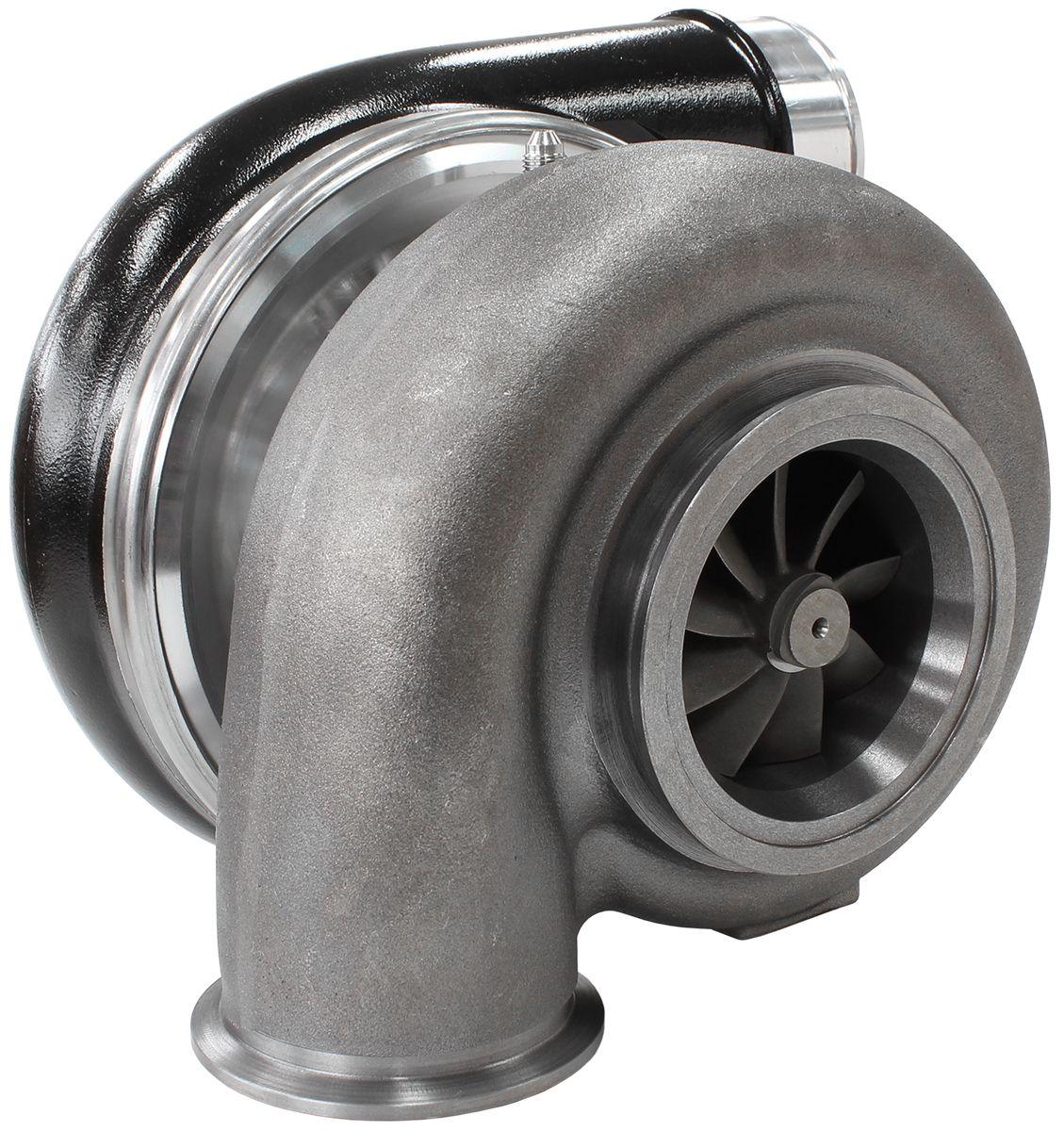 Aeroflow Performance External Wastegate, V-Band Inlet & Exhaust Flanges Aeroflow BOOSTED 7375 1.01 Reverse Rotation Turbocharger 1200HP, Hi Temp Black Finish AF8 SR