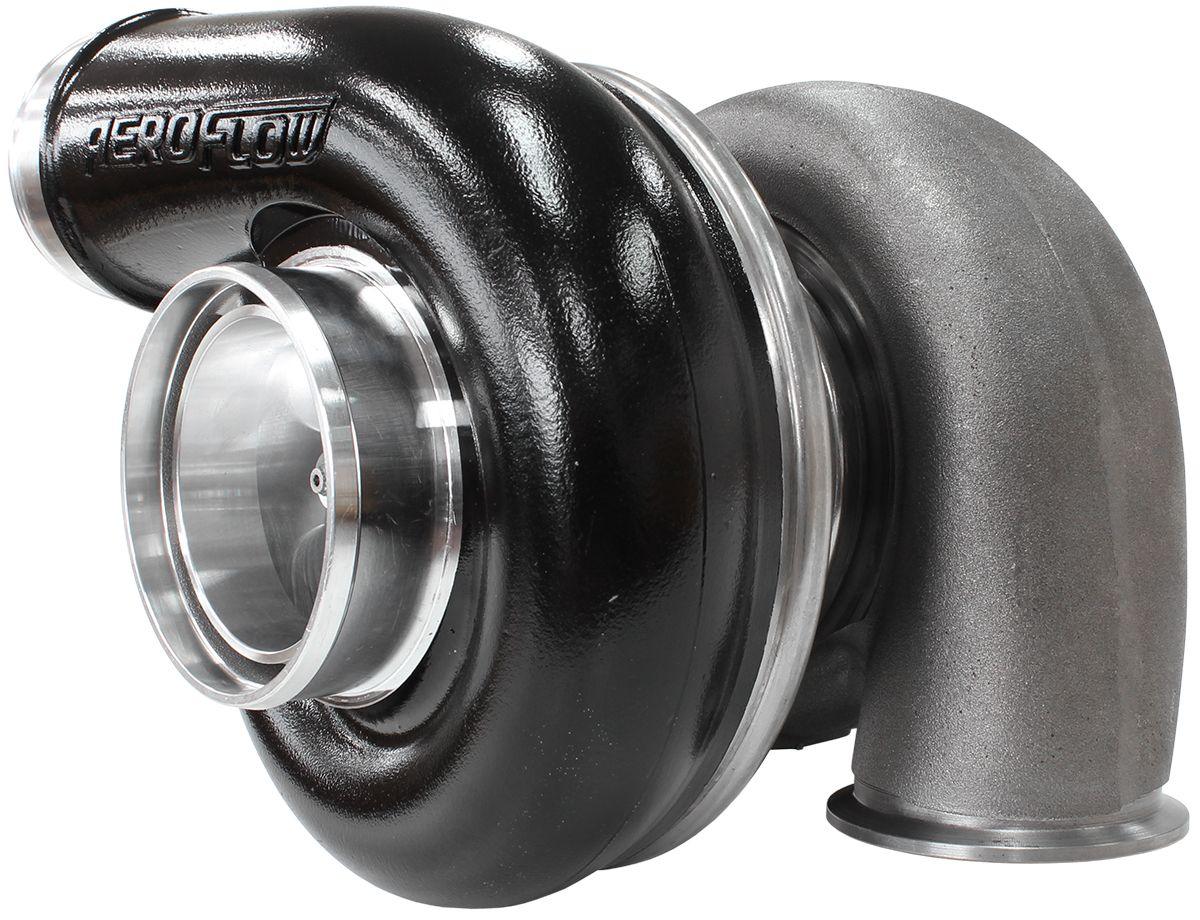 Aeroflow Performance External Wastegate, V-Band Inlet & Exhaust Flanges Aeroflow BOOSTED 7375 1.15 Reverse Rotation Turbocharger 1200HP, Hi Temp Black Finish AF8 SR