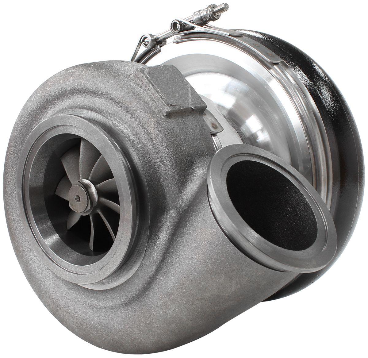 Aeroflow Performance External Wastegate, V-Band Inlet & Exhaust Flanges Aeroflow BOOSTED 7375 1.28 Reverse Rotation Turbocharger 1200HP, Hi Temp Black Finish AF8 SR