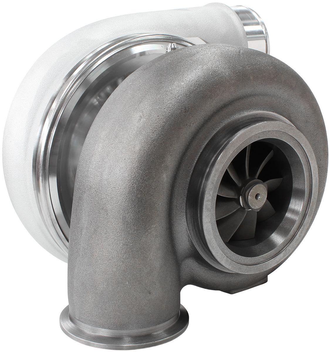 Aeroflow Performance External Wastegate, V-Band Inlet & Exhaust Flanges Aeroflow BOOSTED 7375 1.28 Reverse Rotation Turbocharger 1200HP, Natural Cast Finish AF80 SR