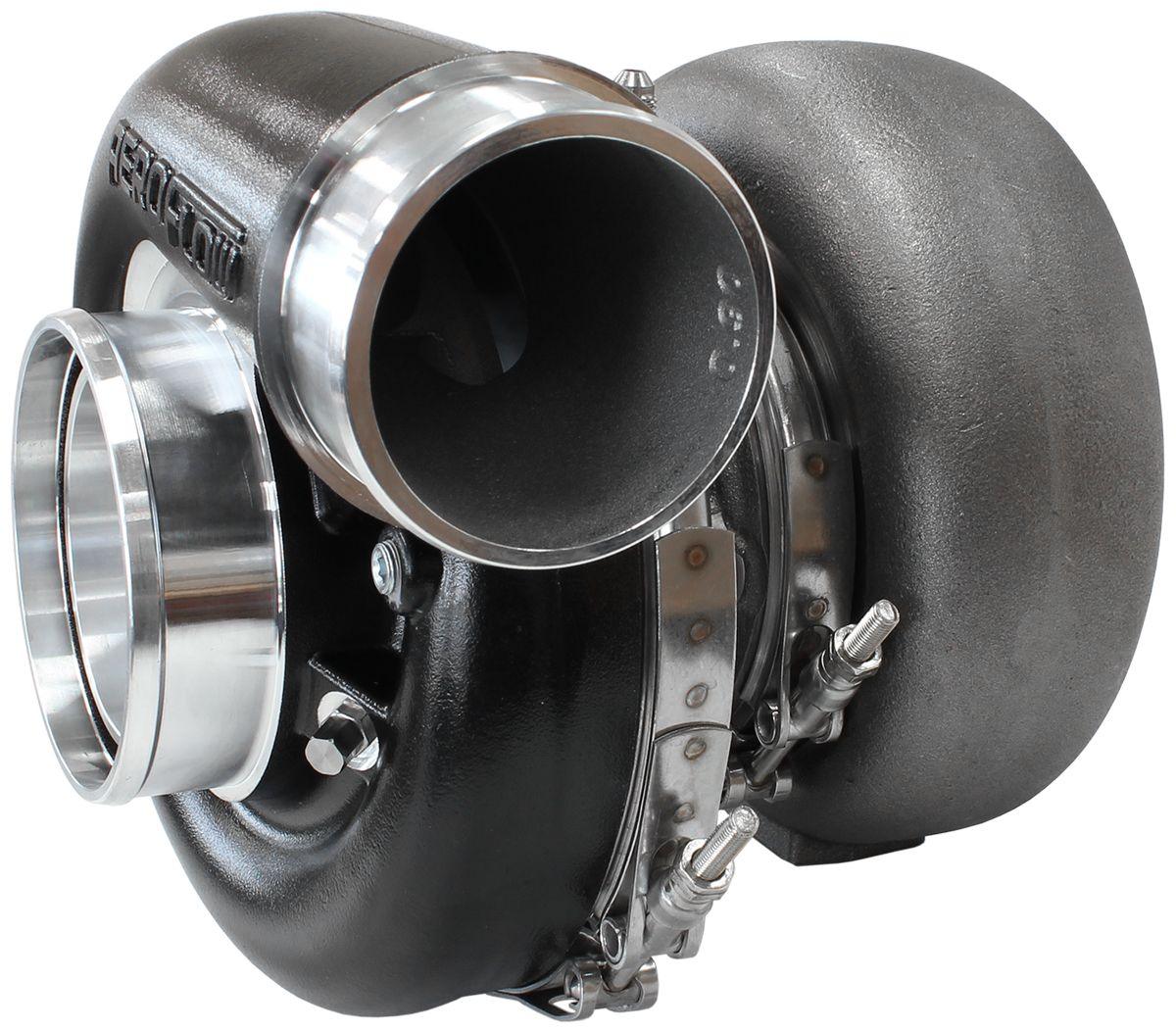 Aeroflow Performance External Wastegate, V-Band Inlet & Exhaust Flanges Aeroflow BOOSTED 7375 V-Band 1.15 Turbocharger 1200HP, Hi Temp Black Finish AF8005-4008BL SR