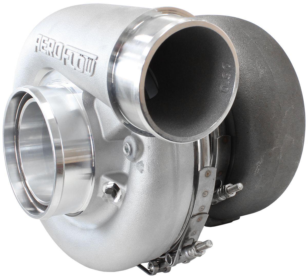Aeroflow Performance External Wastegate, V-Band Inlet & Exhaust Flanges Aeroflow BOOSTED 7375 V-Band 1.15 Turbocharger 1200HP, Natural Cast Finish AF8005-4008 SR