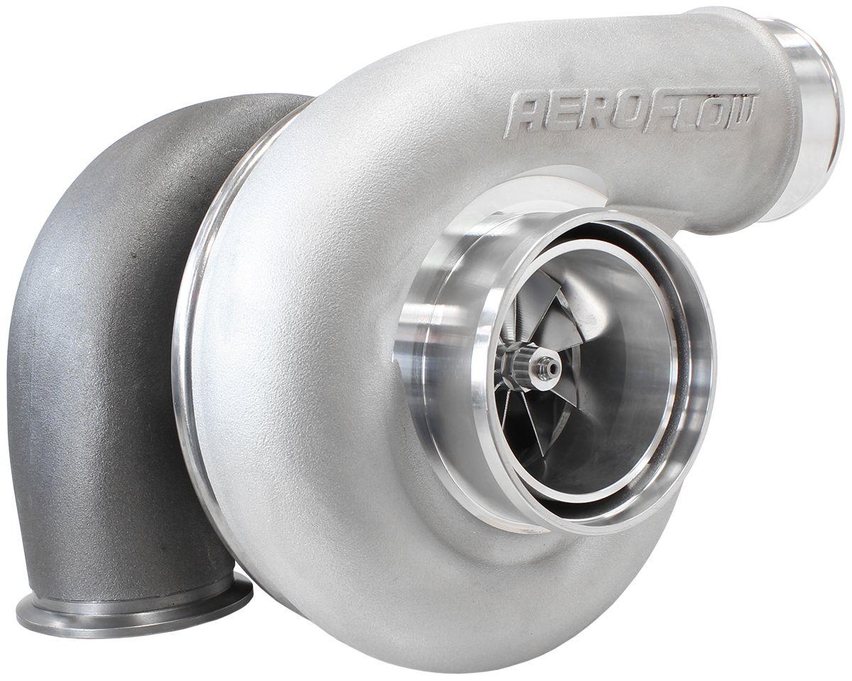 Aeroflow Performance External Wastegate, V-Band Inlet & Exhaust Flanges Aeroflow BOOSTED 7375 V-Band 1.28 Turbocharger 1200HP, Natural Cast Finish AF8005-4009 SR