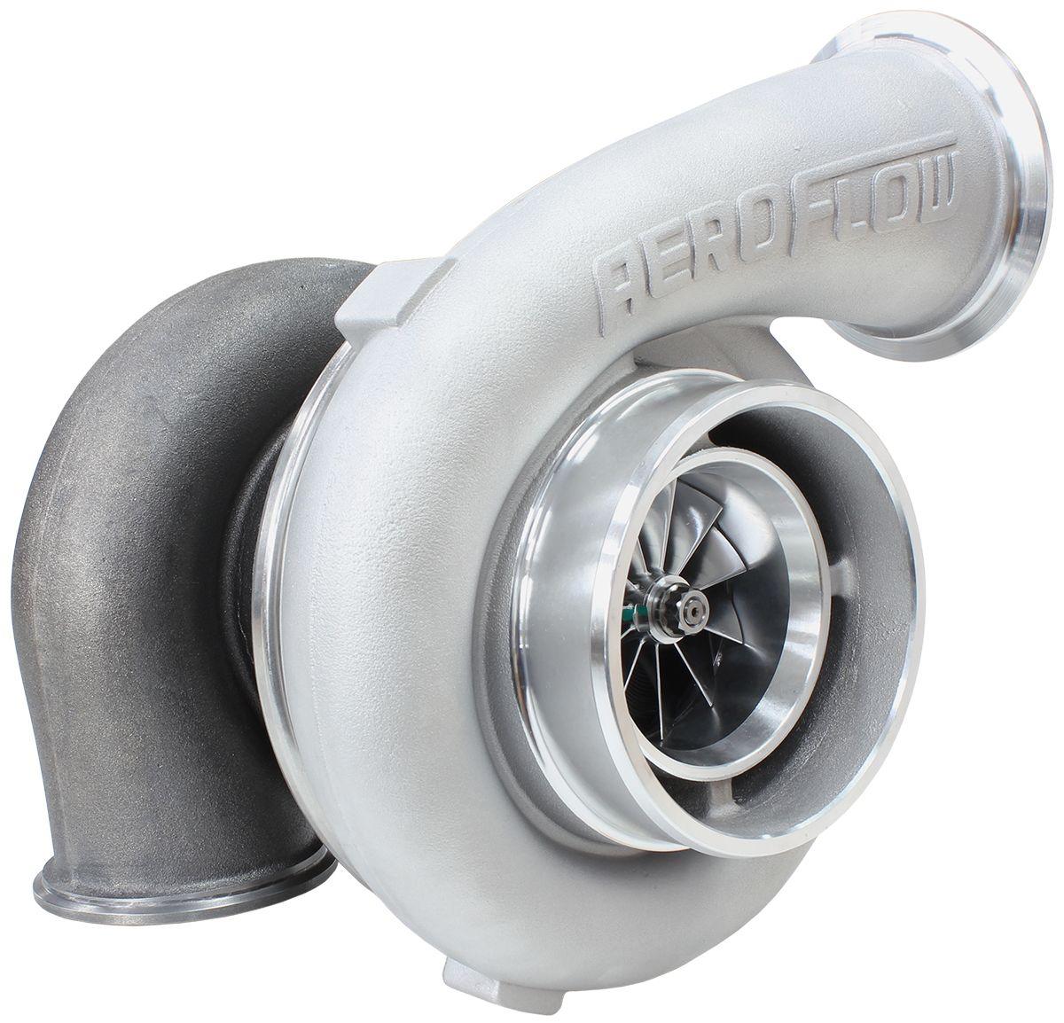 Aeroflow Performance External Wastegate, V-Band Inlet & Exhaust Flanges Aeroflow BOOSTED 7675 V-Band 1.16 Turbocharger 1120HP, Natural Cast Finish AF8005-4013 SR