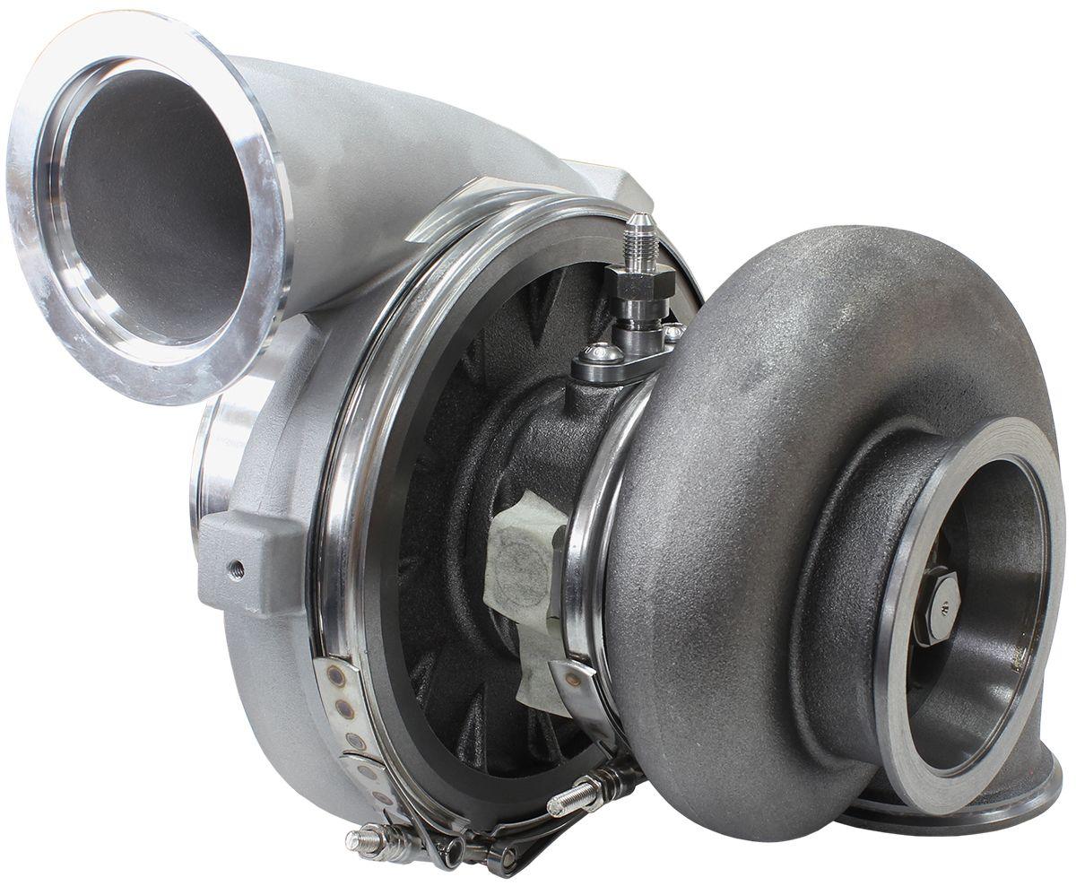 Aeroflow Performance External Wastegate, V-Band Inlet & Exhaust Flanges Aeroflow BOOSTED 7675 V-Band 1.16 Turbocharger 1120HP, Natural Cast Finish AF8005-4013 SR