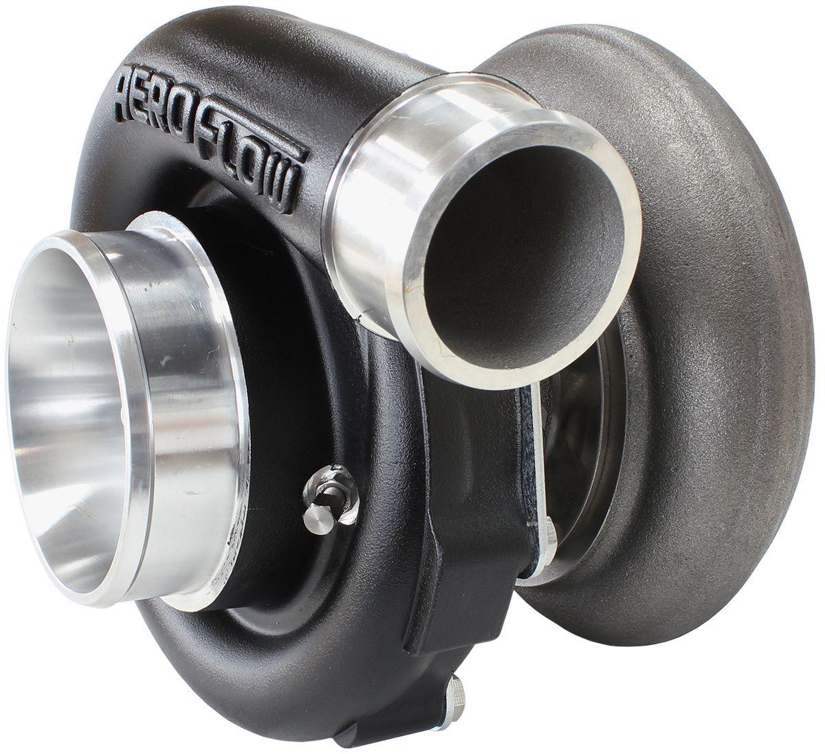 Aeroflow Performance External Wastegate, V-Band Inlet & Exhaust Flanges Aeroflow BOOSTED 7875 V-Band .96 Turbocharger 1050HP, Hi Temp Black Finish AF8005-4030BLK SR