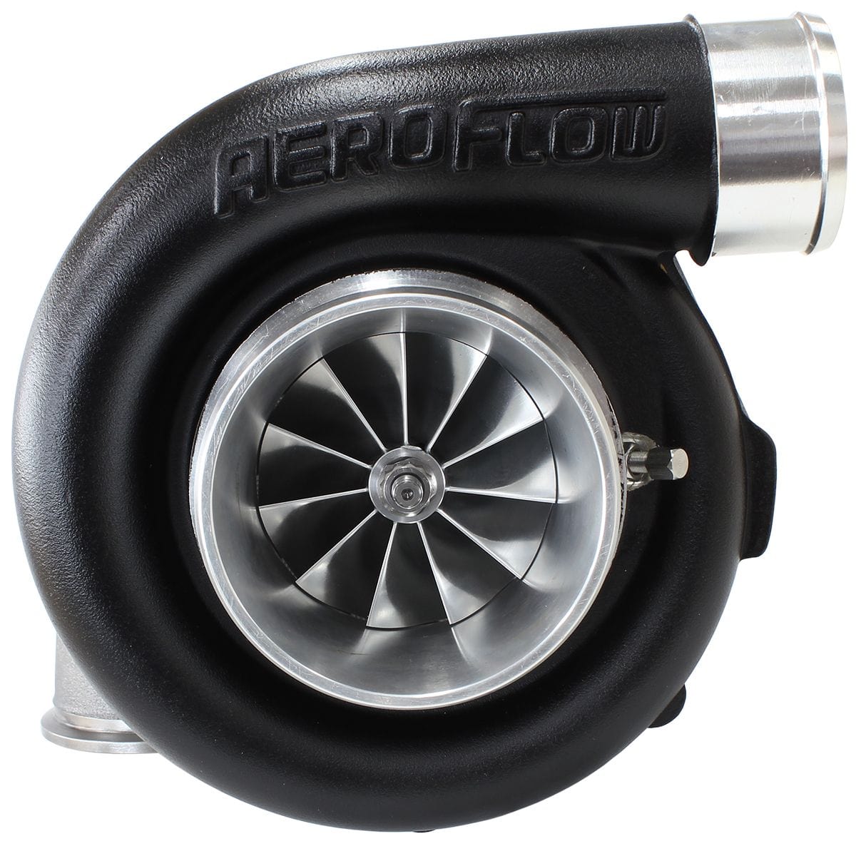 Aeroflow Performance External Wastegate, V-Band Inlet & Exhaust Flanges Aeroflow BOOSTED 7875 V-Band .96 Turbocharger 1050HP, Hi Temp Black Finish AF8005-4030BLK SR