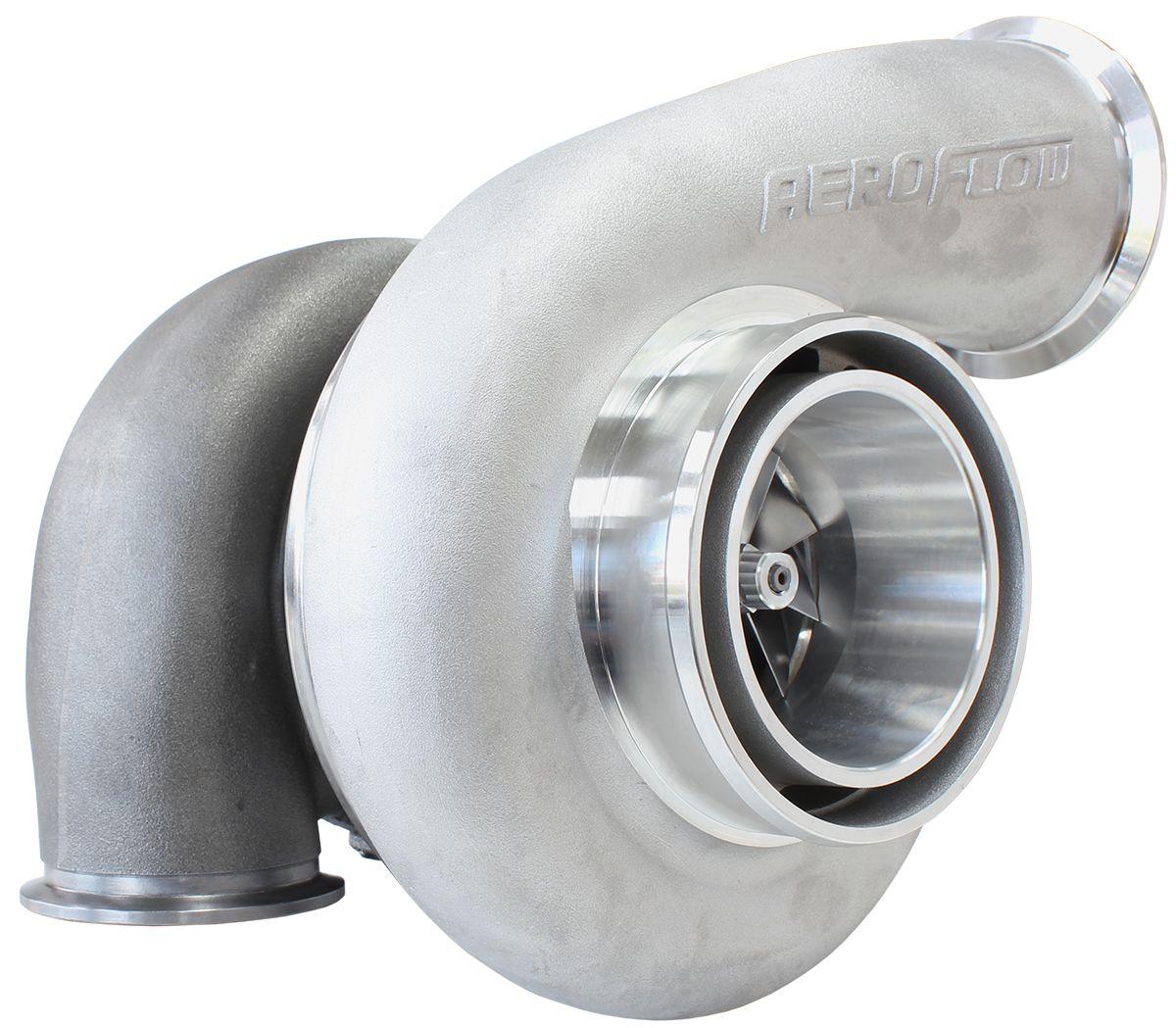 Aeroflow Performance External Wastegate, V-Band Inlet & Exhaust Flanges Aeroflow BOOSTED 7975 V-Band 1.01 Turbocharger 1450HP, Natural Cast Finish AF8005-4010 SR