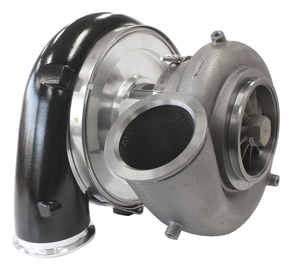 Aeroflow Performance External Wastegate, V-Band Inlet & Exhaust Flanges Aeroflow BOOSTED 88102 V-Band 1.22 Turbocharger 2500HP, Hi Temp Black Finish AF8005-6021B SR