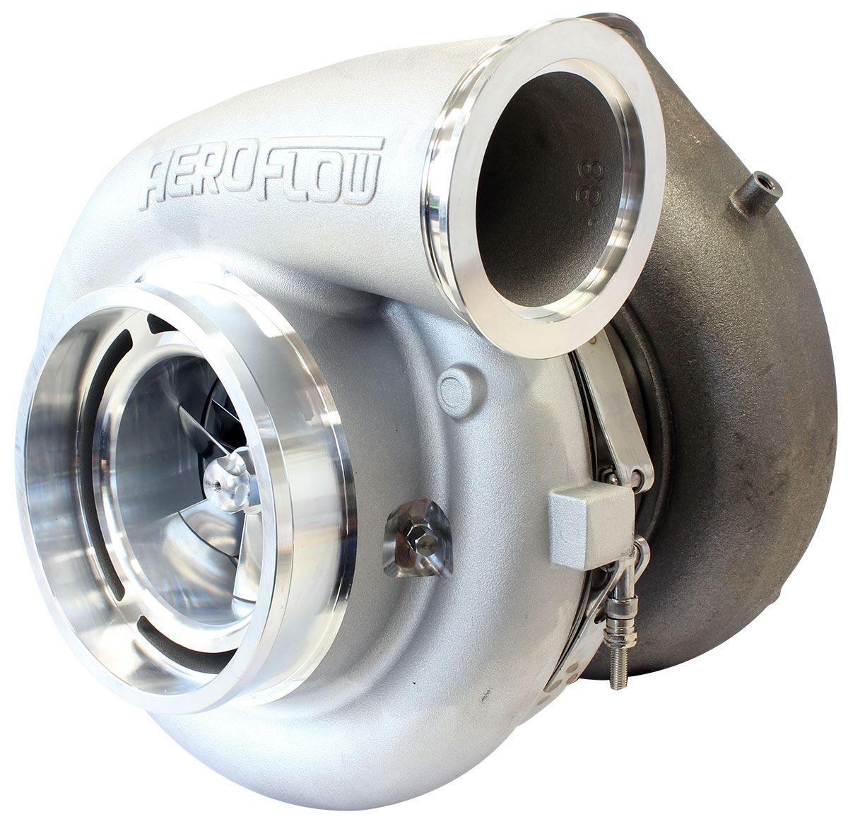 Aeroflow Performance External Wastegate, V-Band Inlet & Exhaust Flanges Aeroflow BOOSTED 98102 V-Band 1.22 Turbocharger 2500HP, Natural Cast Finish AF8006-6021 SR