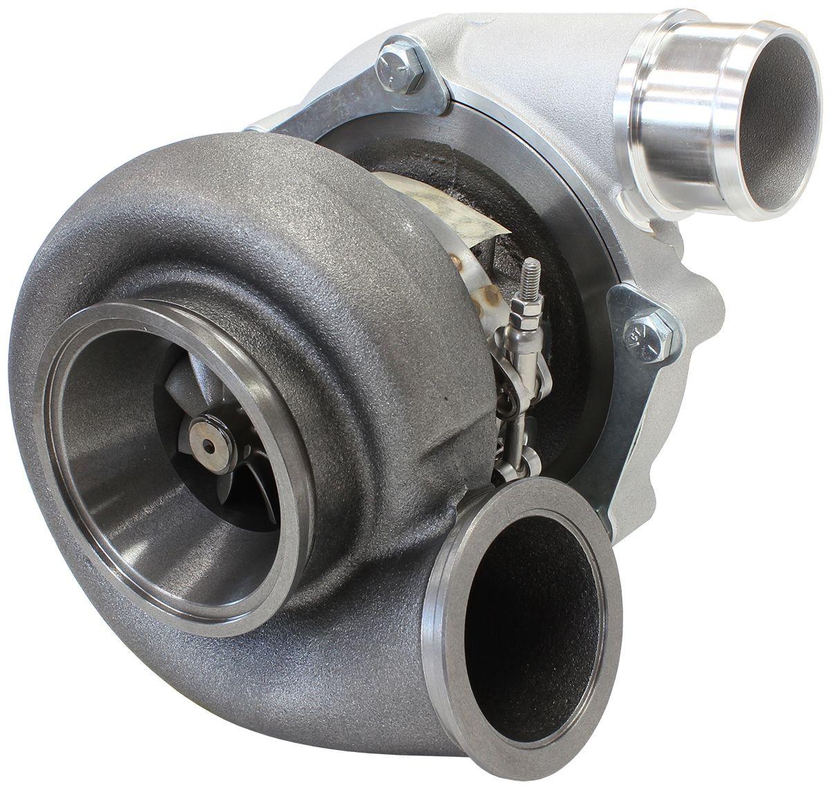 Aeroflow Performance External Wastegate, V-Band Inlet & Exhaust Flanges Aeroflow BOOSTED B5455 1.01 Reverse Rotation Turbocharger 660HP, Natural Cast Finish AF80 SR