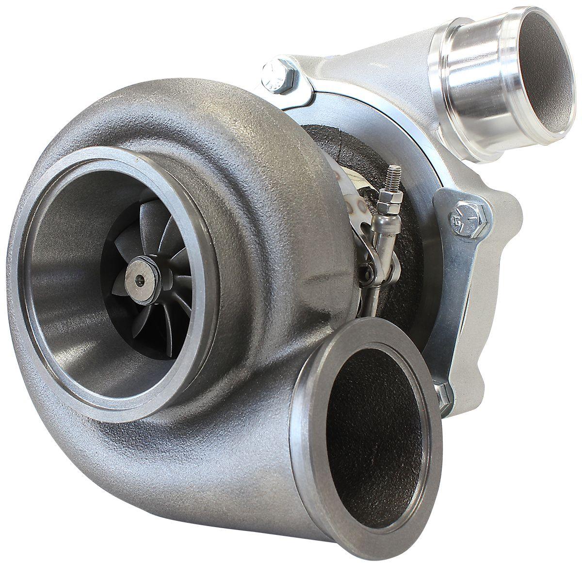 Aeroflow Performance External Wastegate, V-Band Inlet & Exhaust Flanges Aeroflow BOOSTED B5455 .83 Reverse Rotation Turbocharger 660HP, Natural Cast Finish AF800 SR
