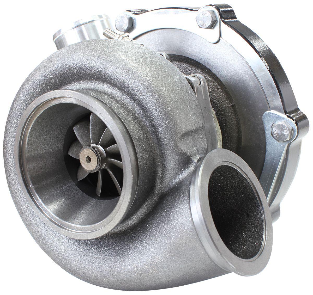 Aeroflow Performance External Wastegate, V-Band Inlet & Exhaust Flanges Aeroflow BOOSTED B5855 1.01 Reverse Rotation Turbocharger 770HP, Hi Temp Black Finish AF8 SR