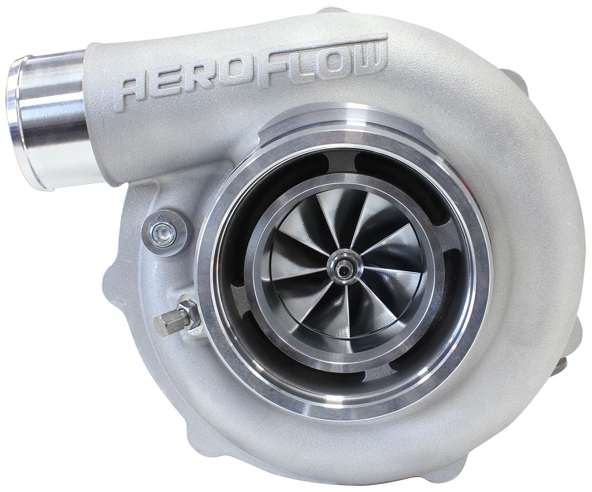 Aeroflow Performance External Wastegate, V-Band Inlet & Exhaust Flanges Aeroflow BOOSTED B5855 1.01 Reverse Rotation Turbocharger 770HP, Natural Cast Finish AF80 SR