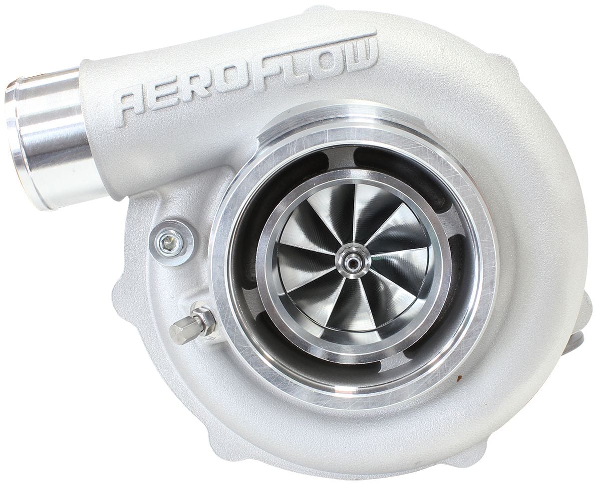 Aeroflow Performance External Wastegate, V-Band Inlet & Exhaust Flanges Aeroflow BOOSTED B5855 1.21 Reverse Rotation Turbocharger 770HP, Natural Cast Finish AF80 SR