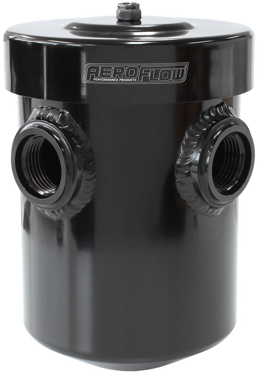 Aeroflow Performance Fabricated Tanks Black Aeroflow Dry Sump Breather Tank AF77-1019 SR