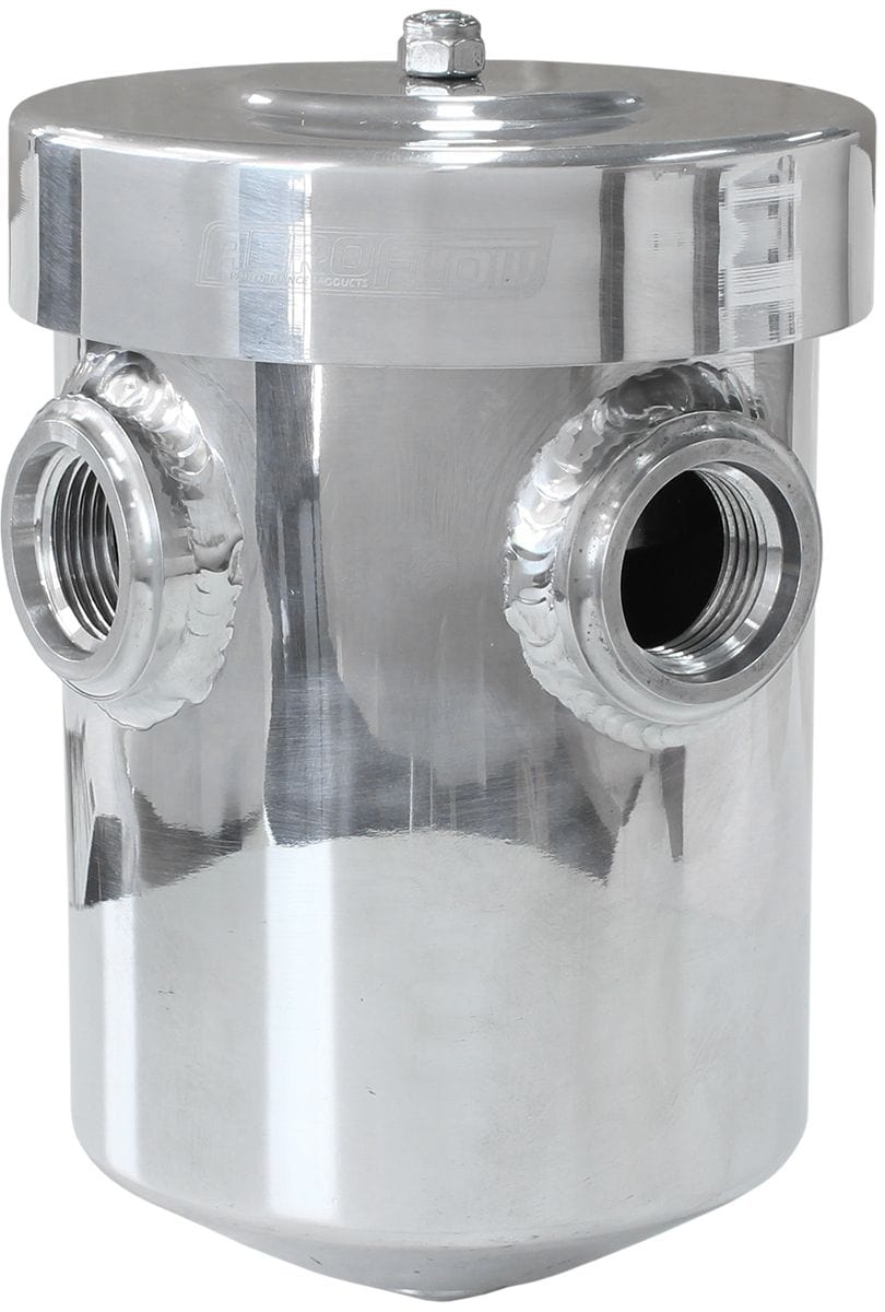 Aeroflow Performance Fabricated Tanks Polished Aeroflow Dry Sump Breather Tank AF77-1019 SR