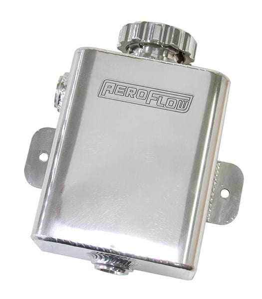Aeroflow Performance Fabricated Tanks Polished Aeroflow Fabricated Square Radiator Expansion Tank AF77-1026 SR