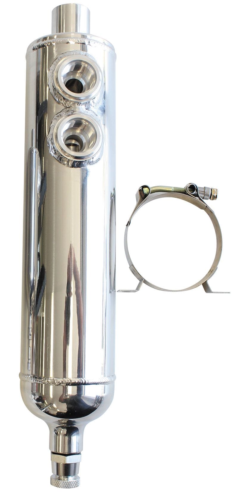 Aeroflow Performance Fabricated Tanks Polished Aeroflow Universal Breather Tank - AF77-1017 SR