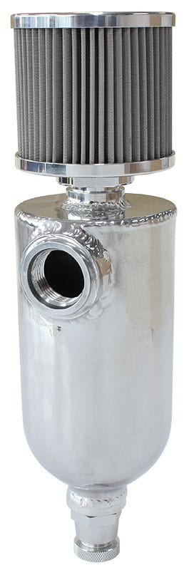Aeroflow Performance Fabricated Tanks Polished Aeroflow Universal Breather Tank - AF77-1028 SR