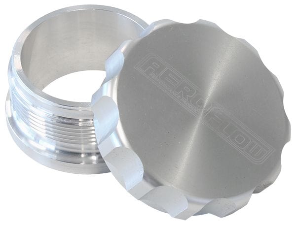 Aeroflow Performance Fabrication 1.5" / Silver Billet Aluminium Weld-On Filler with Cap SR