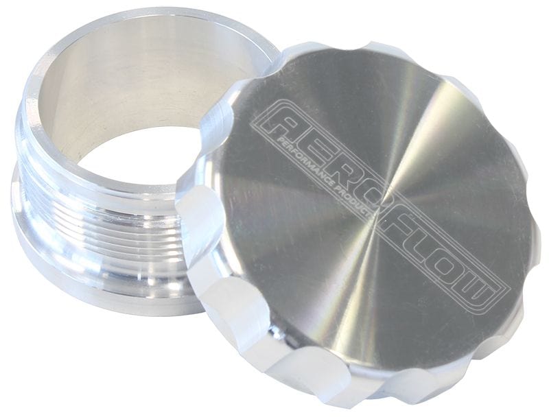 Aeroflow Performance Fabrication 2.5" / Raw Billet Aluminium Weld-On Filler with Cap SR