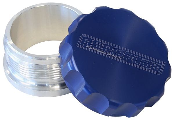 Aeroflow Performance Fabrication 3" / Blue Billet Aluminium Weld-On Filler with Cap SR