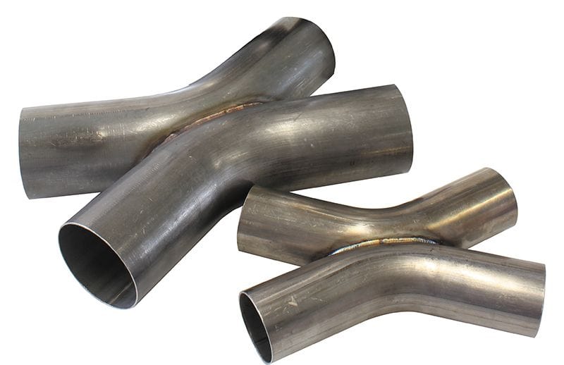 Aeroflow Performance Fabrication 4" Stainless Steel Exhaust X-Pipe 45° Bends 1.5mm Wall SR