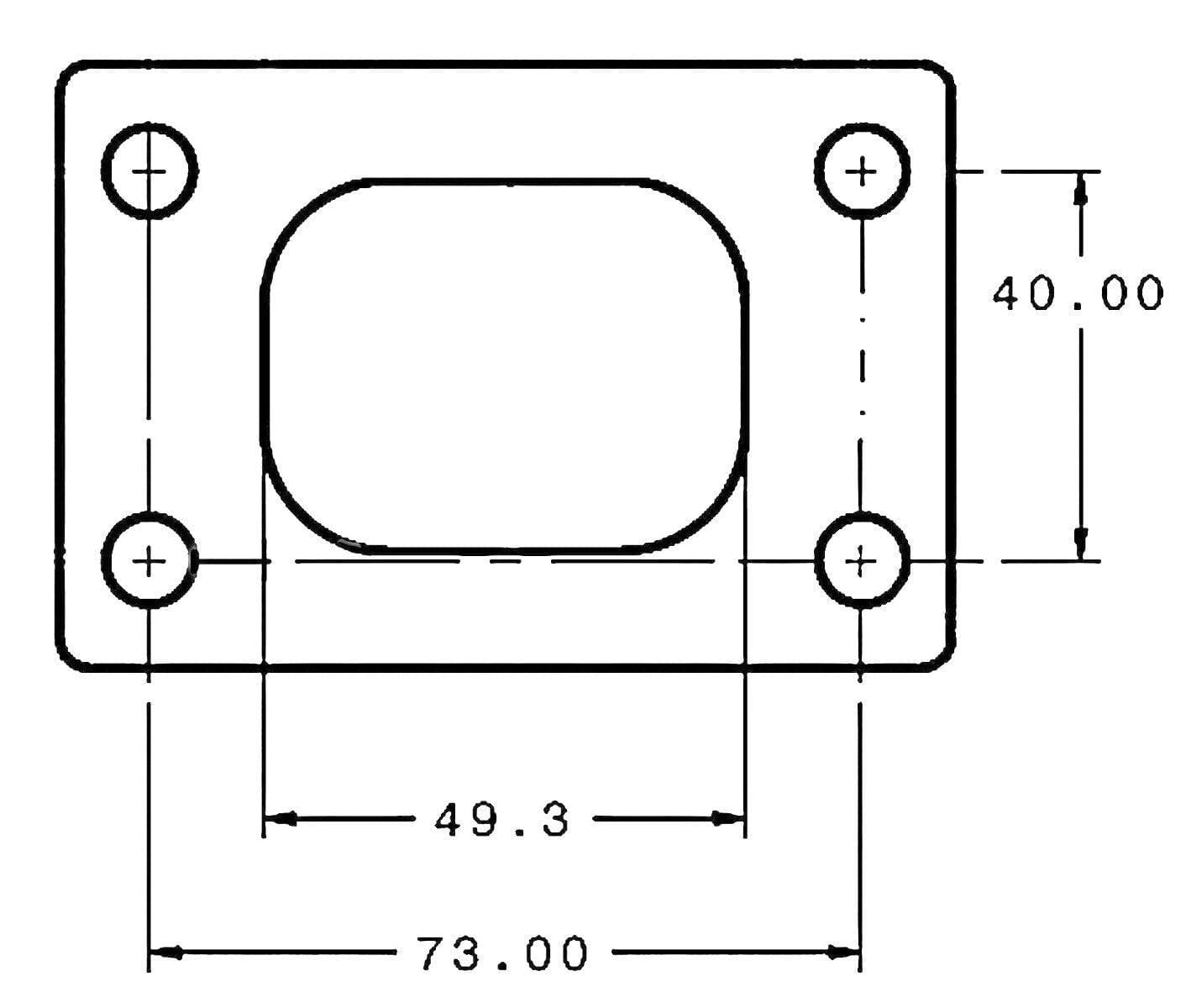 Aeroflow Performance Fabrication AF9551-0001 T28 Stainless Steel Turbine Inlet Flange Weld-On Suit GT25/GT28 SR