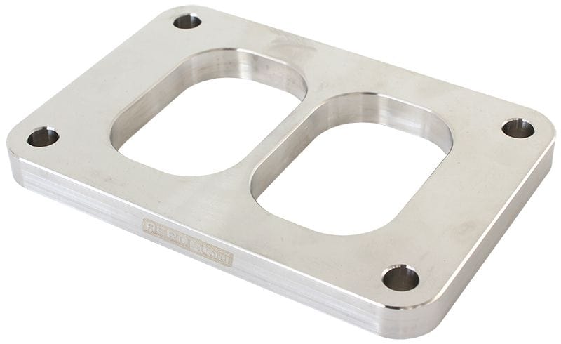 Aeroflow Performance Fabrication AF9551-0004 Stainless Steel Turbine Inlet Flange Twin Entry Weld-On Suit GT42/GT45/GT51 SR