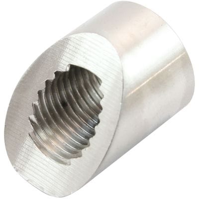Aeroflow Performance Fabrication & Fasteners Aeroflow 45 Degree Angled & Notched Weld-On M12 x 1.25mm Oxygen Sensor Bung AF987-M12SS SR