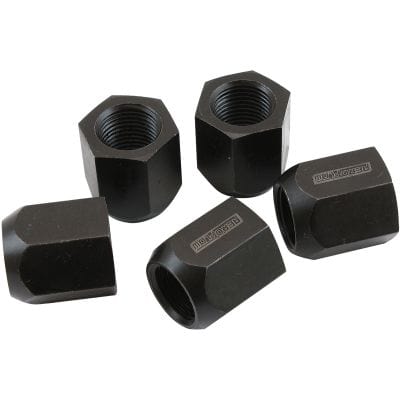 Aeroflow Performance Fabrication & Fasteners Aeroflow Acorn Short Open Black Wheel Nuts - 5/8-18" AF3013-2000 SR