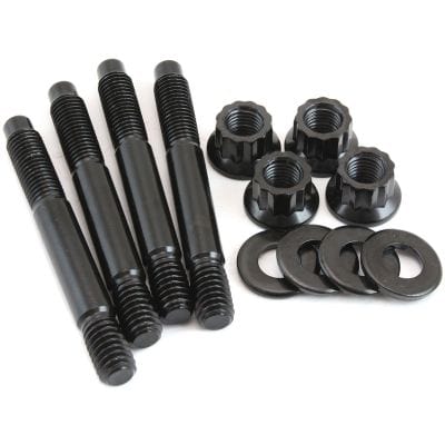Aeroflow Performance Fabrication & Fasteners Aeroflow Carburettor Stud Kit to Suit 1" Spacer, 2.70" (69mm) OAL - Black Finish AF37-1052 SR