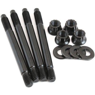 Aeroflow Performance Fabrication & Fasteners Aeroflow Carburettor Stud Kit to Suit 2" Spacer, 3.70" (94mm) OAL - Black Finish AF37-1053 SR