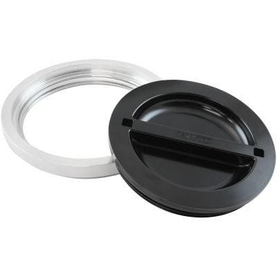 Aeroflow Performance Fabrication & Fasteners Aeroflow Flush Mount 6" Billet Aluminium Filler Black Cap & Bung for Ice Box AF464-96BLK SR