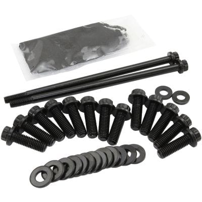 Aeroflow Performance Fabrication & Fasteners Aeroflow GM LS Oil Pan Bolt Kit- Black Finish AF37-2355 SR