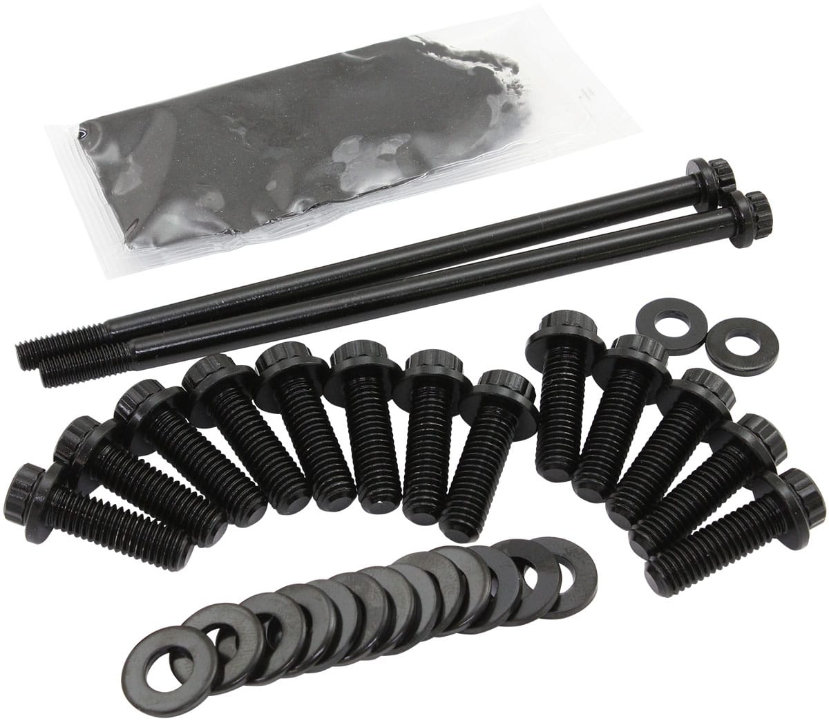 Aeroflow Performance Fabrication & Fasteners Aeroflow GM LS Oil Pan Bolt Kit- Black Finish AF37-2355 SR