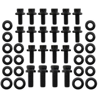Aeroflow Performance Fabrication & Fasteners Aeroflow Holden V8 253-308 Oil Pan Bolt Kit - Black Finish AF37-2365 SR