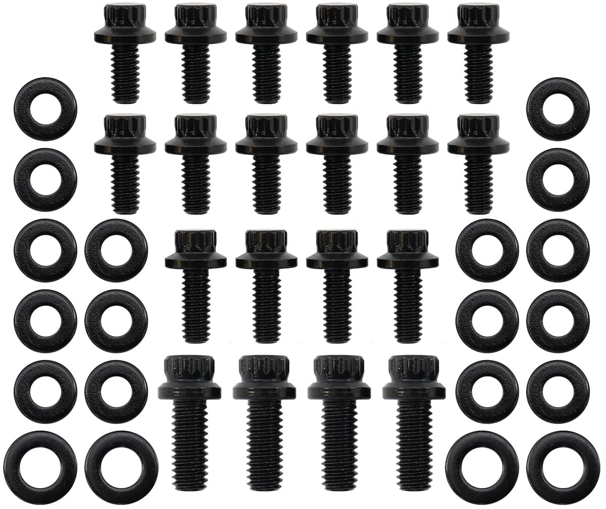 Aeroflow Performance Fabrication & Fasteners Aeroflow Holden V8 253-308 Oil Pan Bolt Kit - Black Finish AF37-2365 SR