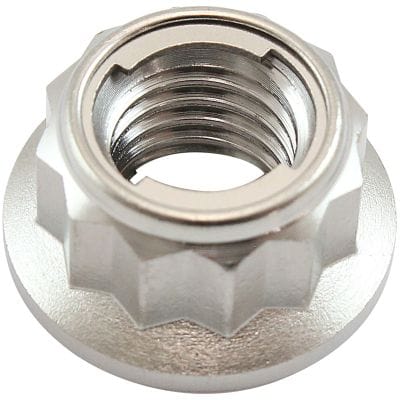 Aeroflow Performance Fabrication & Fasteners Aeroflow M10 x 1.50mm Titanium 12 Point Locking Nut AF3504-0011 SR