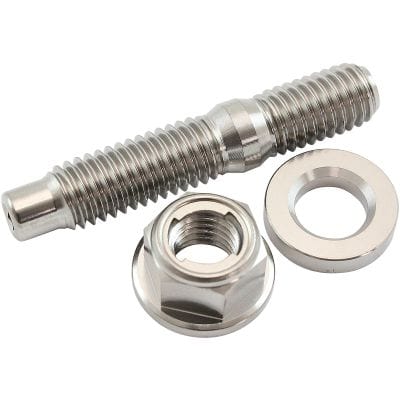 Aeroflow Performance Fabrication & Fasteners Aeroflow M8 x 1.25mm Titanium Stud, Hex Locking Nut and Washer Kit AF55-2015 SR