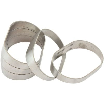 Aeroflow Performance Fabrication & Fasteners Aeroflow Stainless Steel 3" Oval Vertical Pie Cuts - Pack of 5 AF9487-3000 SR