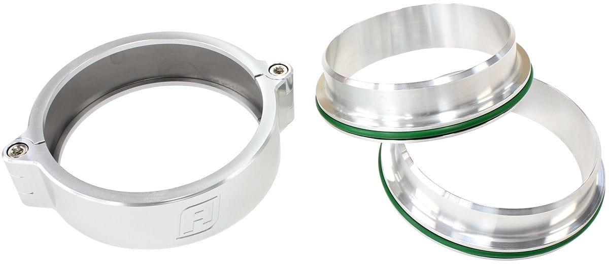 Aeroflow Performance Fabrication Polished / 4" Billet Aluminium Intercooler Clamp SR