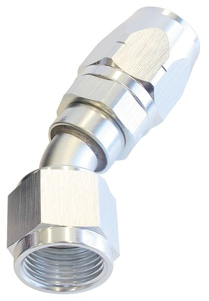 Aeroflow Performance Fittings 10 / Silver 500 Series Cutter Swivel 30° Hose End. Suits 100 & 450 Series Hose SR