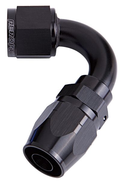 Aeroflow Performance Fittings 16 / Black 500 Series Cutter Swivel 120° Hose End. Suits 100 & 450 Series Hose SR