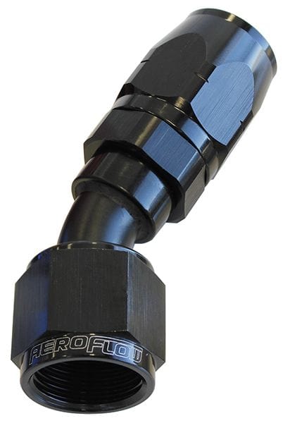 Aeroflow Performance Fittings 16 / Black 500 Series Cutter Swivel 30° Hose End. Suits 100 & 450 Series Hose SR