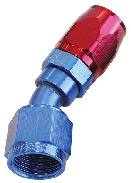 Aeroflow Performance Fittings 20 / Red/Blue 500 Series Cutter Swivel 30° Hose End. Suits 100 & 450 Series Hose SR