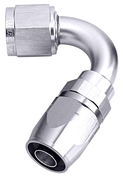 Aeroflow Performance Fittings 20 / Silver 500 Series Cutter Swivel 120° Hose End. Suits 100 & 450 Series Hose SR